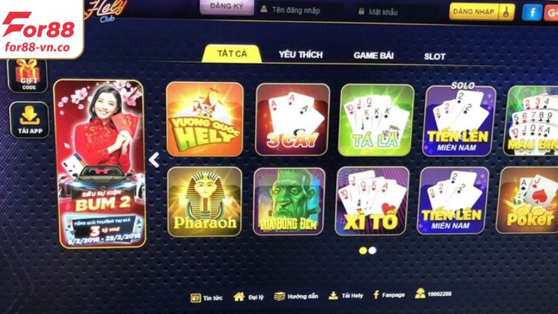 Game Bài For88 - Nền Tảng Hội Tụ Các Thể Loại Đỉnh Cao 3 Tổng hợp các game bài For88 hot hit nhất