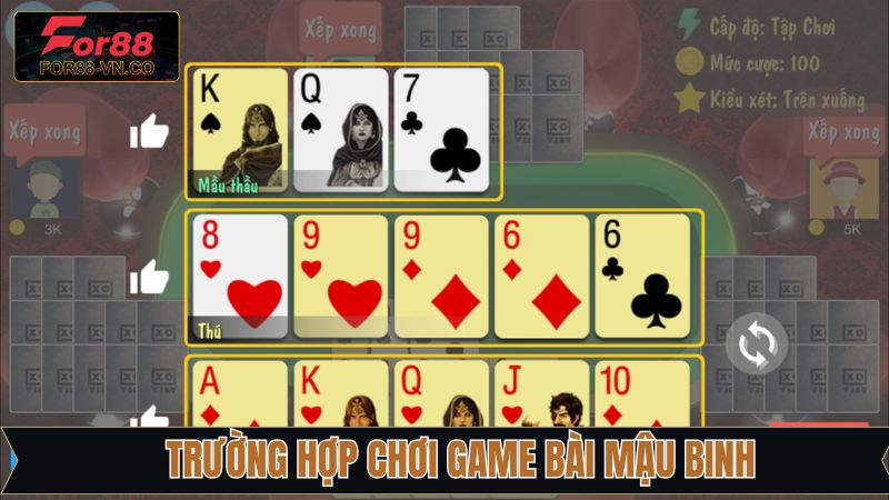 Mậu Binh - Trải Nghiệm Tựa Game Với Quy Tắc Đơn Giản 4 Trường hợp đặc biệt và lỗi thường gặp trong game bài